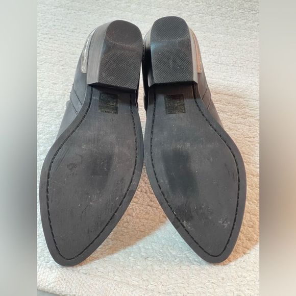 Jeffrey Campbell Cromwell Boot black distressed leather ankle bootie size 6.5 - Picture 8 of 10